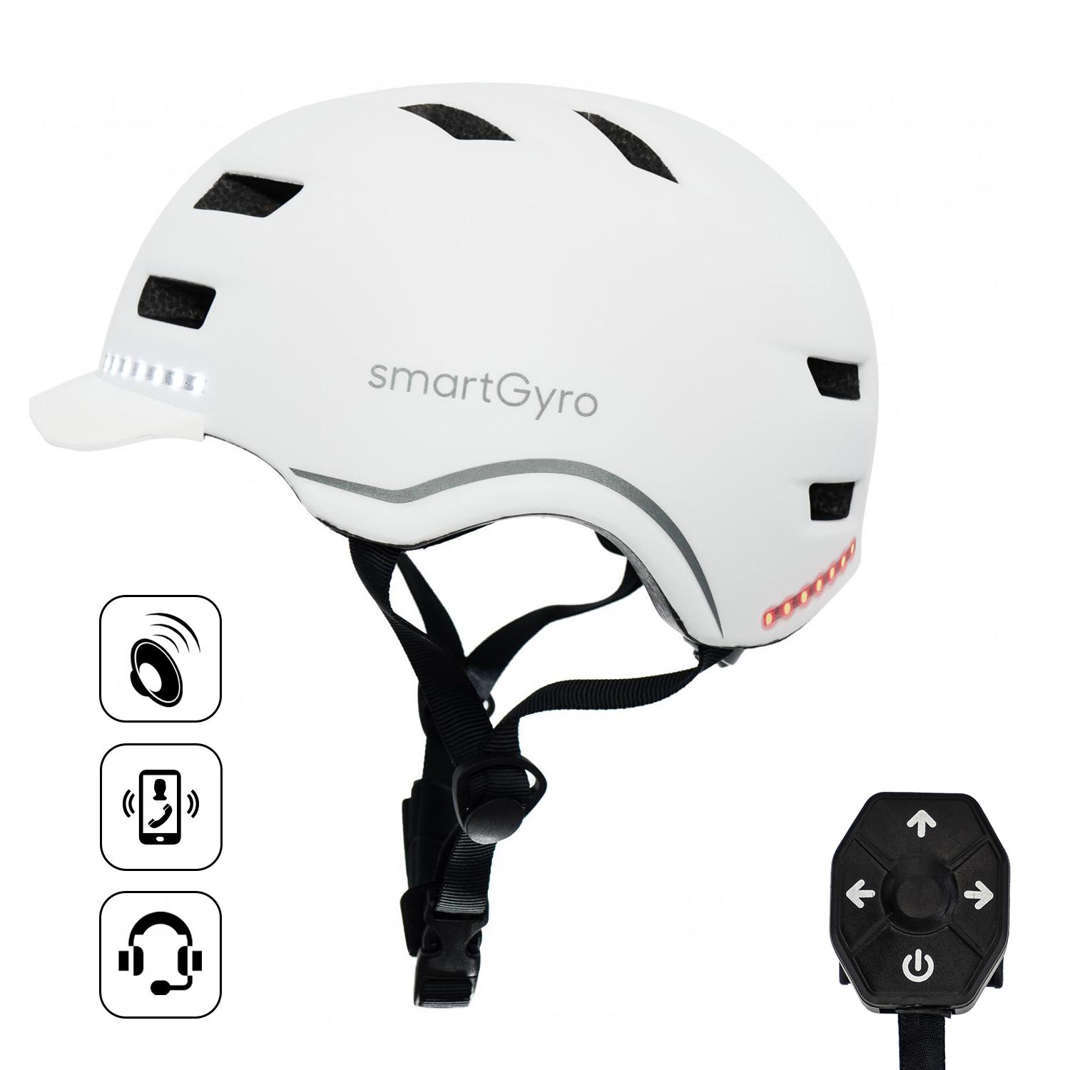 Casco deportivo inteligente SmartGyro SMART PRO L blanco